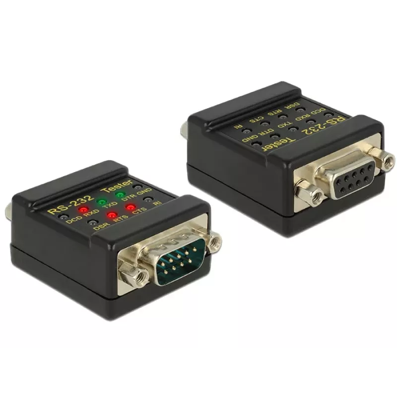 RS-232 testeris DeLOCK 2xDB9 87713 Juoda