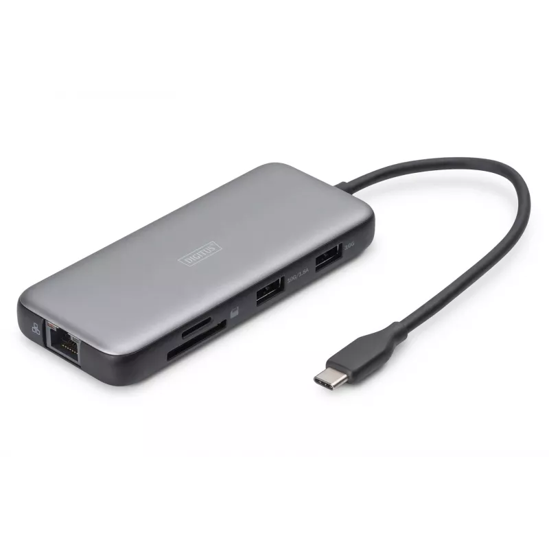 USB-C dokų stotelė Digitus DA-70915 8 prievadų 100W Power Delivery