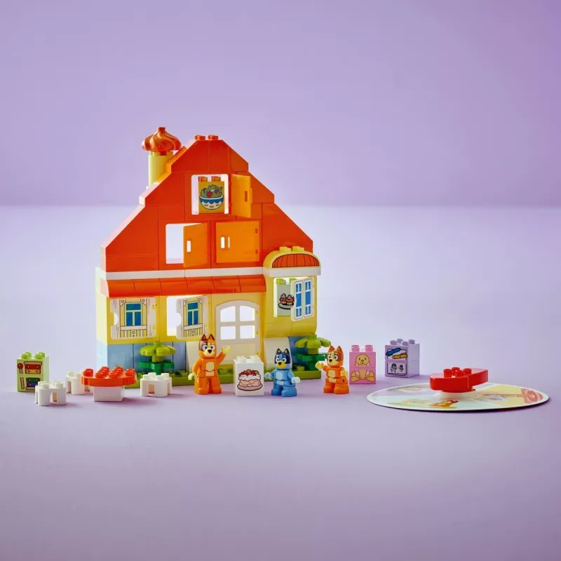 Konstruktorius LEGO Bluey šeimos namas su atminties žaidimu 10459 — 83 dalys, 3 minifigūrėlės, nuo 3 m.