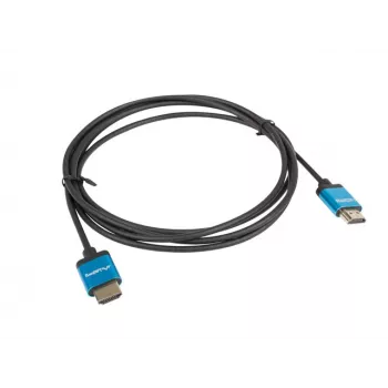 HDMI kabelis LANBERG CA-HDMI-22CU-0018-BK 1,8 m — HDMI A tipo į A, HDMI 2.0, 18 Gbit/s, ARC, auksuoti kontaktai