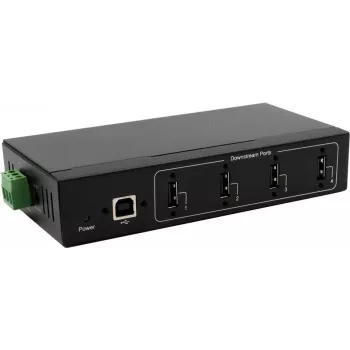 USB šakotuvas Exsys EX-11214HMVS — 4 prievadų metalinis šakotuvas su 15 kV ESD apsauga