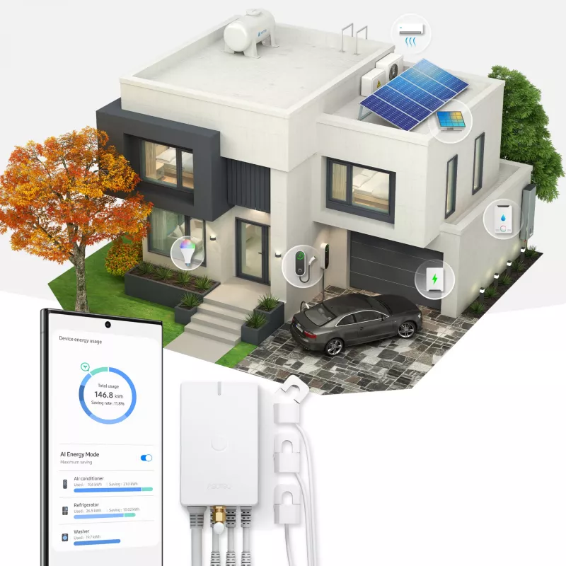 Energijos skaitiklis AEOTEC AEOEZWA046C3A60 – trys spaustukai 60A su Z-Wave vienfazei arba trifazei apskaitai