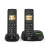 Belaidis analoginis/DECT telefonas Gigaset PURE 100A Duo – 2 rageliai, garsiakalbis, skambučio numerio rodymas, 1,5 colio ekranas, juoda