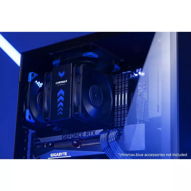 Oro aušintuvas Noctua NH-U12A CHROMAX.BLACK – 120 mm dvigubas ventiliatorius, 158 mm aukštis, suderinamas su LGA 1200, 2000 RPM maks.