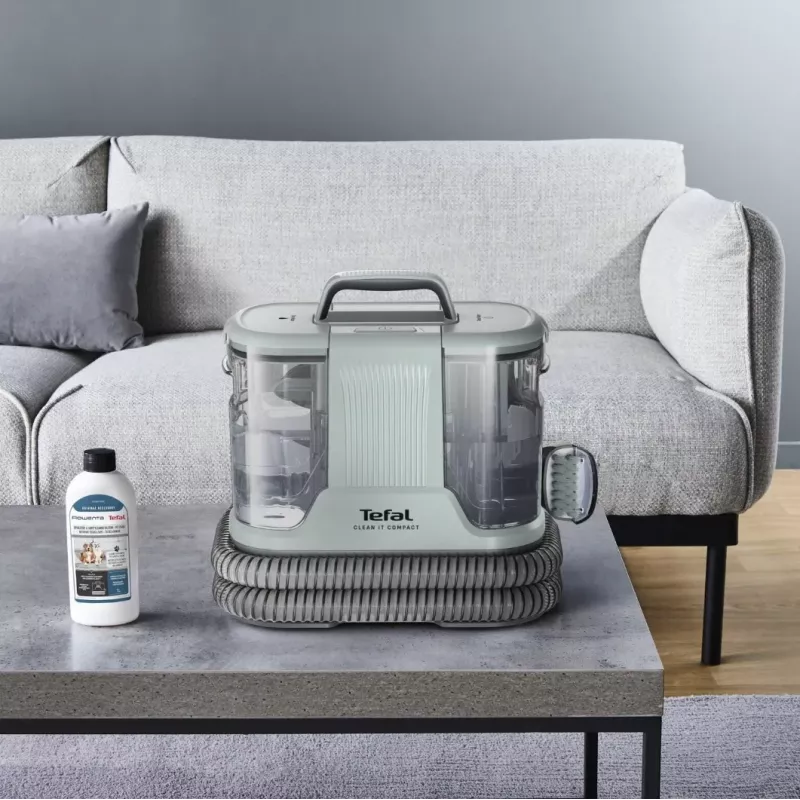 Nešiojamas dėmių valiklis Tefal Clean It Compact Pet IZ3020F0 – rankinis kilimų ir gyvūnų dėmių valiklis
