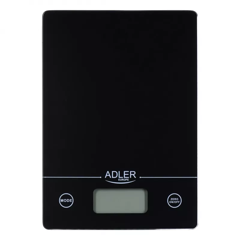 Adler AD 3138 b Mechaninės virtuvinės svarstyklės, juodos, stačiakampės