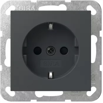 Kištukinis lizdas Schuko Gira System 55 445328, antracitas