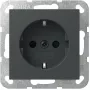 Kištukinis lizdas Schuko Gira System 55 445328, antracitas