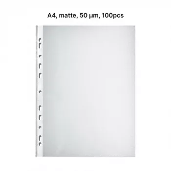 AD Class PUNCHED POCKET Orange Peel A4 50 mikr., pakuotė 100 vnt.