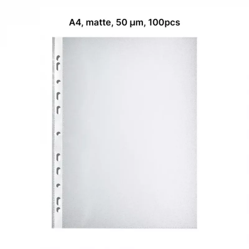 AD Class PUNCHED POCKET Orange Peel A4 50 mikr., pakuotė 100 vnt.