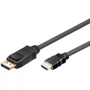 Goobay 1 m DP/HDMI DisplayPort-HDMI laidas, juodas