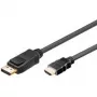 Goobay 1 m DP/HDMI DisplayPort-HDMI laidas, juodas
