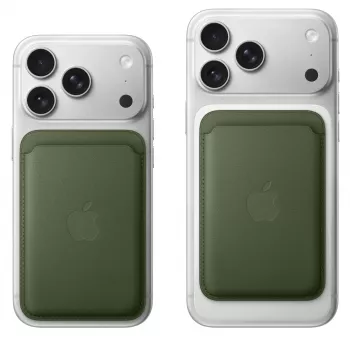 Apple FineWoven piniginė su MagSafe Moss Green Microtwill