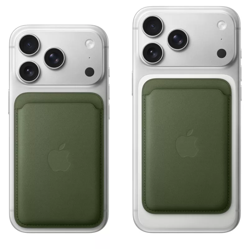Apple FineWoven piniginė su MagSafe Moss Green Microtwill