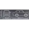 Konstruktorius Cobi Trabant 601 – 72 detalės, miniatiūrinio automobilio modelio rinkinys