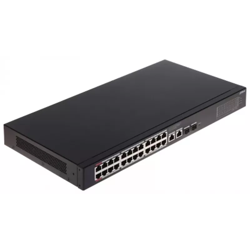 Dahua Technology CS4228-24GT-375 valdomas L2 gigabitinis Ethernet (10/100/1000) Power over Ethernet (PoE) jungiklis juodas