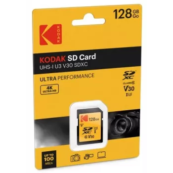 Kodak atminties kortelė 128GB SDXC UHS-I UHS Class 3 / Class10 650x (EKMSD128GXC10HPRK)