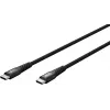 Goobay 73954 USB-C laidas, tekstilinis, juodas