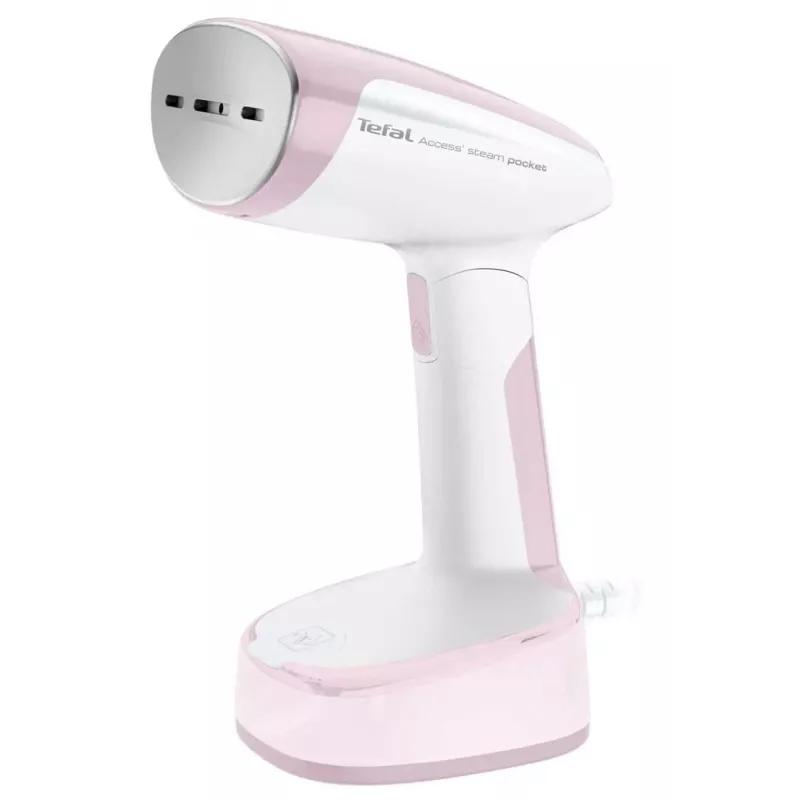 Rankinis drabužių garintuvas Tefal DT3050, 1300 W, 20 g/min garo, 0,12 l talpa, 2,6 m laidas, rožinis
