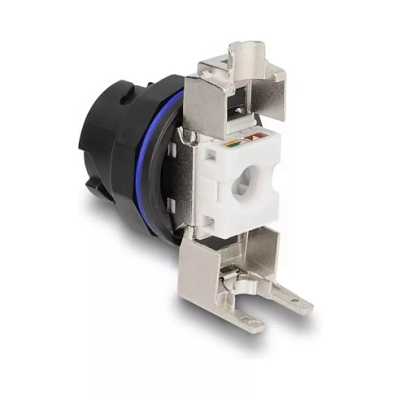 Delock 67047 RJ45 Cat.6A skydinis lizdas su LSA prijungimu, juodas
