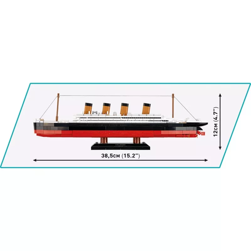 Konstruktorius Cobi R.M.S. Titanic modelis 593 detalės COBI-1680 — mastelinis modelis iš kaladėlių