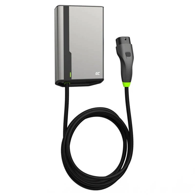Sieninis elektromobilių kroviklis Green Cell GC EVGC021B2250 3,6–22 kW 5 m NFC pilkas aliuminis