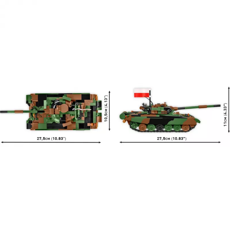 Konstrukcinis rinkinys COBI T-72M1R PL/UA Ginkluotosios pajėgos 724 detalės