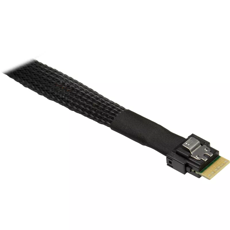 INTER-TECH laidas SFF-8654-8i į 2× SFF-8654-4i, 70 cm vidinis šakotuvinis laidas
