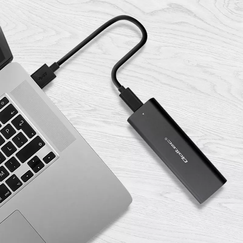 Qoltec 50312 išorinis M.2 NVMe SSD korpusas, USB Type-C, juodas