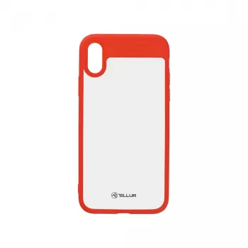 Dėklas Tellur iPhone X TLL121623 Raudonas Skaidrus