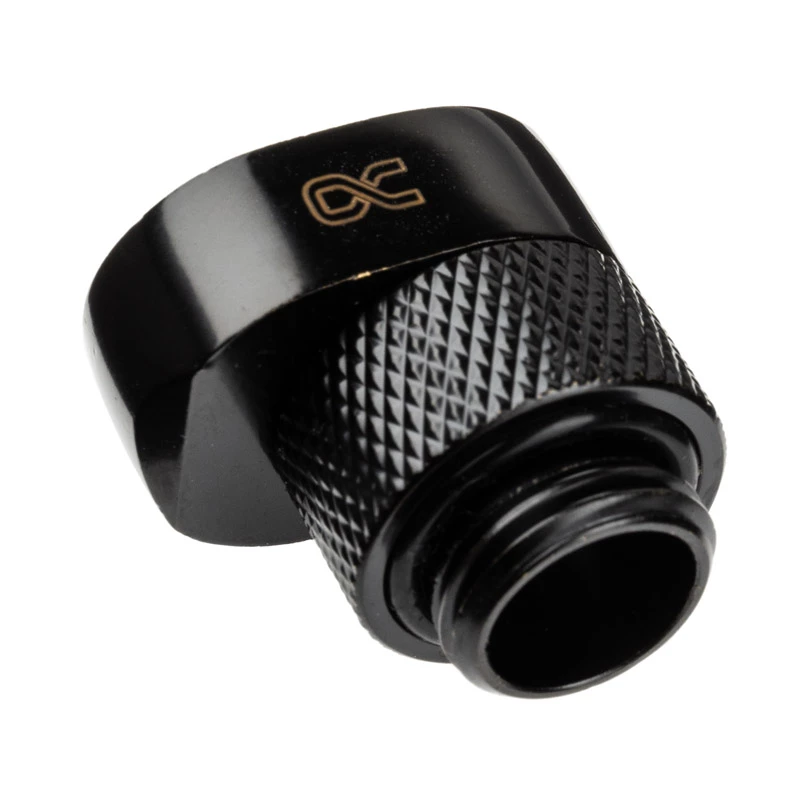 Alphacool 17604 juodas žarnos jungtis 1/4 colio sriegis