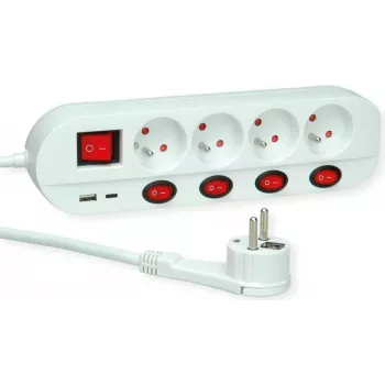 ROLINE Power Strip 4x UTE atskirai perjungiami 1,5 m (19.07.2346)
