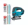 Pjūklas Makita DJV180ZX belaidis be akumuliatoriaus — 3 pakopų švytuoklinis, 0–2600 SPM, eiga 26 mm, pjovimo gylis medyje 135 mm