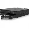 ICY DOCK ToughArmor MB720MK-B V3 - 4x PCIe 4.0 M.2 NVMe į 4x OCuLink 1x 5.25 lizdo mobilus stovas metalinis juodas su raktų užraktu (tri-mode suderinamas)
