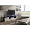 Cama TV stovas EVORA 200 wenge/baltas blizgus