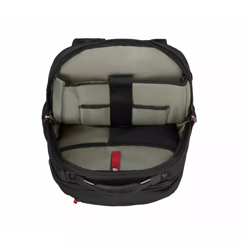 Kuprinė kasdieninė Wenger SwissGear Cosmic Black iš perdirbto poliesterio ir PVC, 17 inch