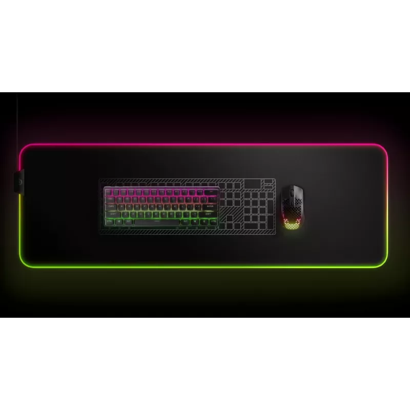 Mechaninė žaidimų klaviatūra STEELSERIES Apex Pro Mini Wireless — 60% formos faktorius, USB + RF belaidis + Bluetooth, QWERTY US, Juoda