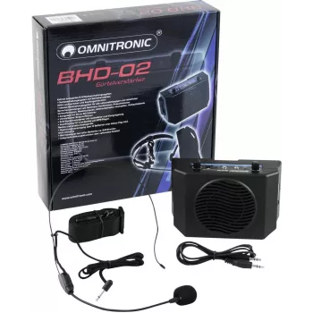 Diržinis stiprintuvas Omnitronic BHD-02 20W nešiojamas garsiakalbis