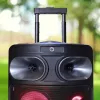 Nešiojamas Bluetooth karaoke garsiakalbis MANTA SPK0803B140 140W, su baterija, MIC/USB/microSD, FM, ekvalaizeriu, ratais