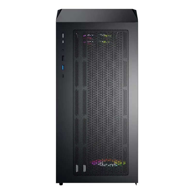 Montech X5M (B) „Micro Tower“ kompiuterio korpusas – Micro-ATX/Mini-ITX, 3×120 mm priekyje, 1×120 mm gale, palaiko ATX maitinimo šaltinį, 2×3,5 colio + 4×2,5 colio, juodas