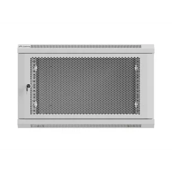 19 colių 6U 600x600 mm pilkas perforuotas sieninis stovo korpusas Lanberg WF01