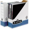 Fellowes archyvinis žurnalų dėklas R-Kive PRIMA, balta-mėlyna, iš 100% perdirbto kartono, 100% perdirbamas (0026301)