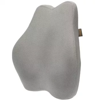 Juosmeninė atraminė pagalvėlė MDH DRQE3S0BBXUXP – ergonomiška iš atminties porolono, 450×410×105 mm, 55 kg/m³, pilka, su dėklu