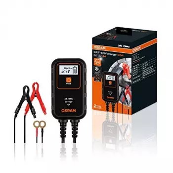 OSRAM BATTERYcharge 904 įkroviklis, įkrovimo įtampa: 6/12 V, srovė: 4 A, maitinimas: 230 V, akumuliatorių tipai: AGM/Li-Ion/VRLA