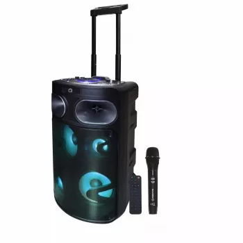 Nešiojamas Bluetooth karaoke garsiakalbis MANTA SPK0803B140 140W, su baterija, MIC/USB/microSD, FM, ekvalaizeriu, ratais