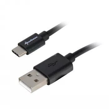 USB 2.0 A į USB-C laido adapteris Sharkoon 0,5 m, juodas