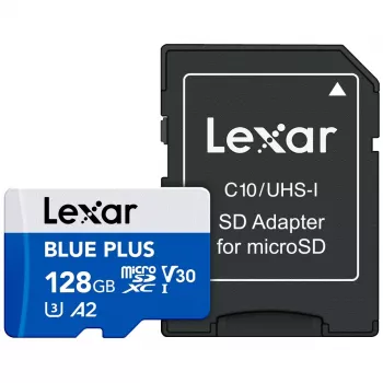 MicroSDXC atminties kortelė Lexar BLUE PLUS 128 GB UHS‑I U3 V30 170 MB/s