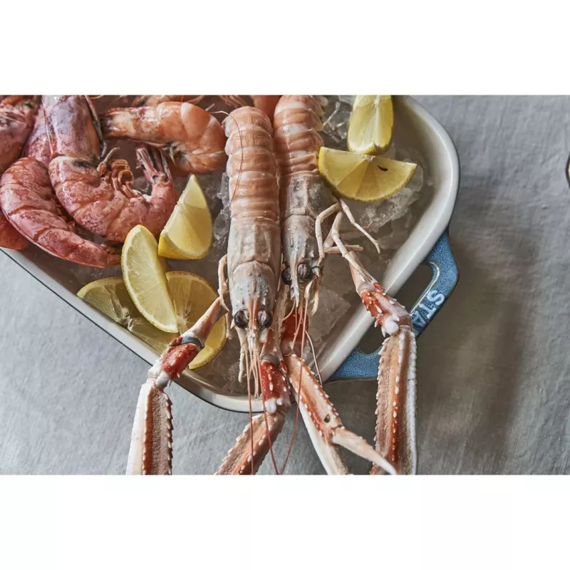 Staub 40508-172-0 keramikos stačiakampis kepimo indų rinkinys, 3 dalių, antikinio turkio spalvos
