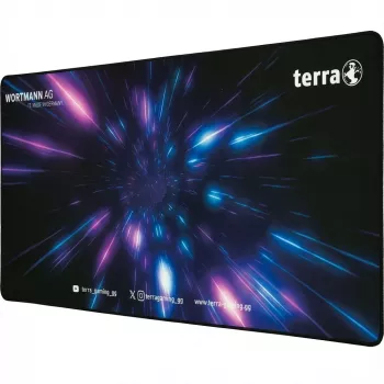 Wortmann TERRA Mousepad XXL PURE Gaming juodai violetinis, juodas kraštų susiuvimas, 900 x 400 x 3 mm