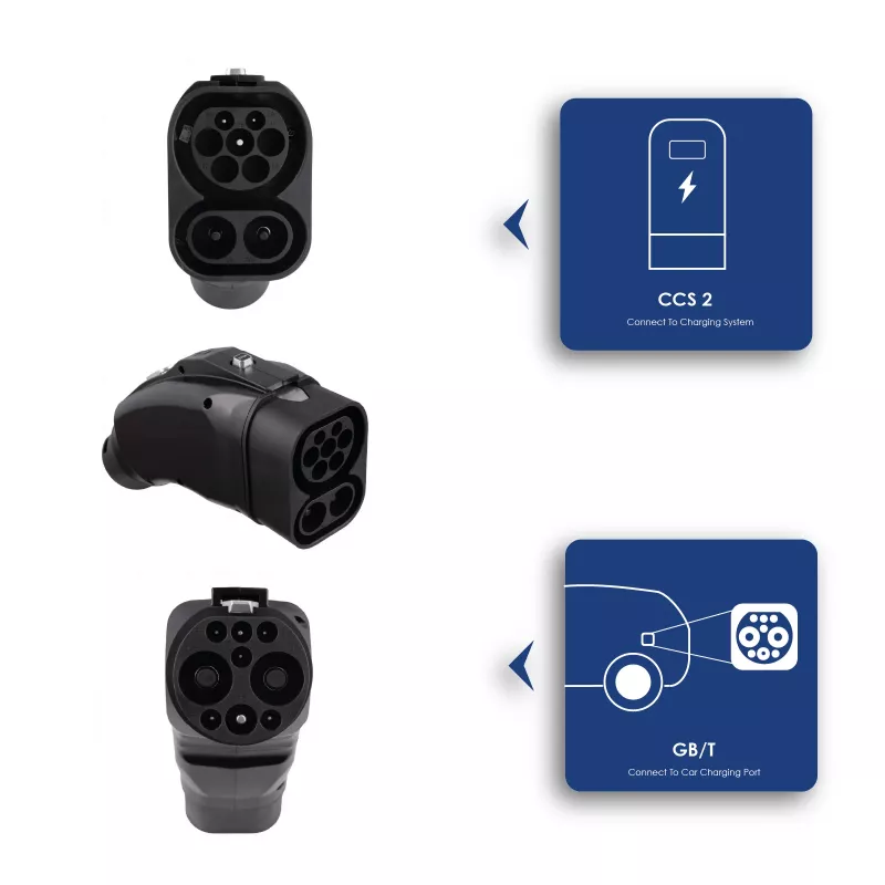 Akyga AK-SC-E20 CCS2 į GB/T nuolatinės srovės įkrovimo adapteris 1000V 250A juodas